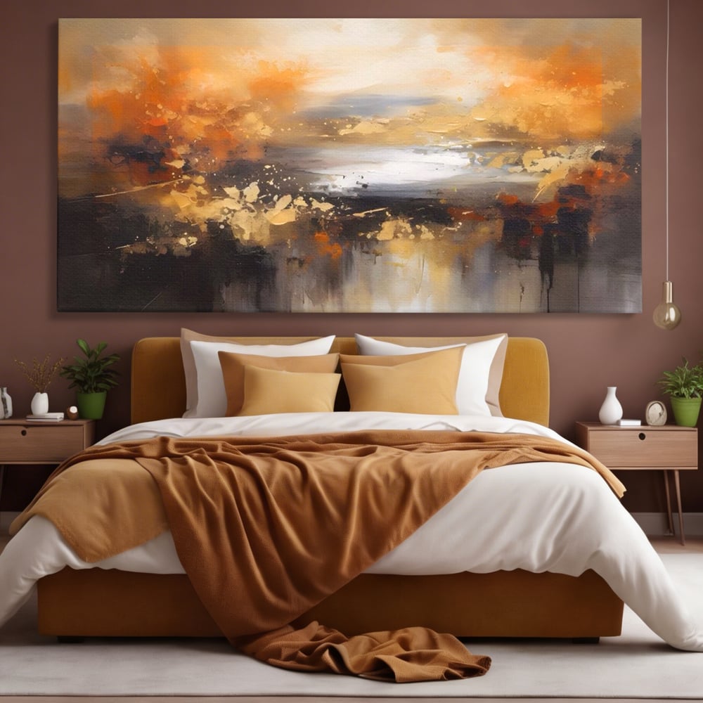 Tablou Canvas Premium LuxCanva® A1607, Infinit ,  Peisaj Abstract, Decorativ, Cosmos, Dormitor, Culori Vibrante