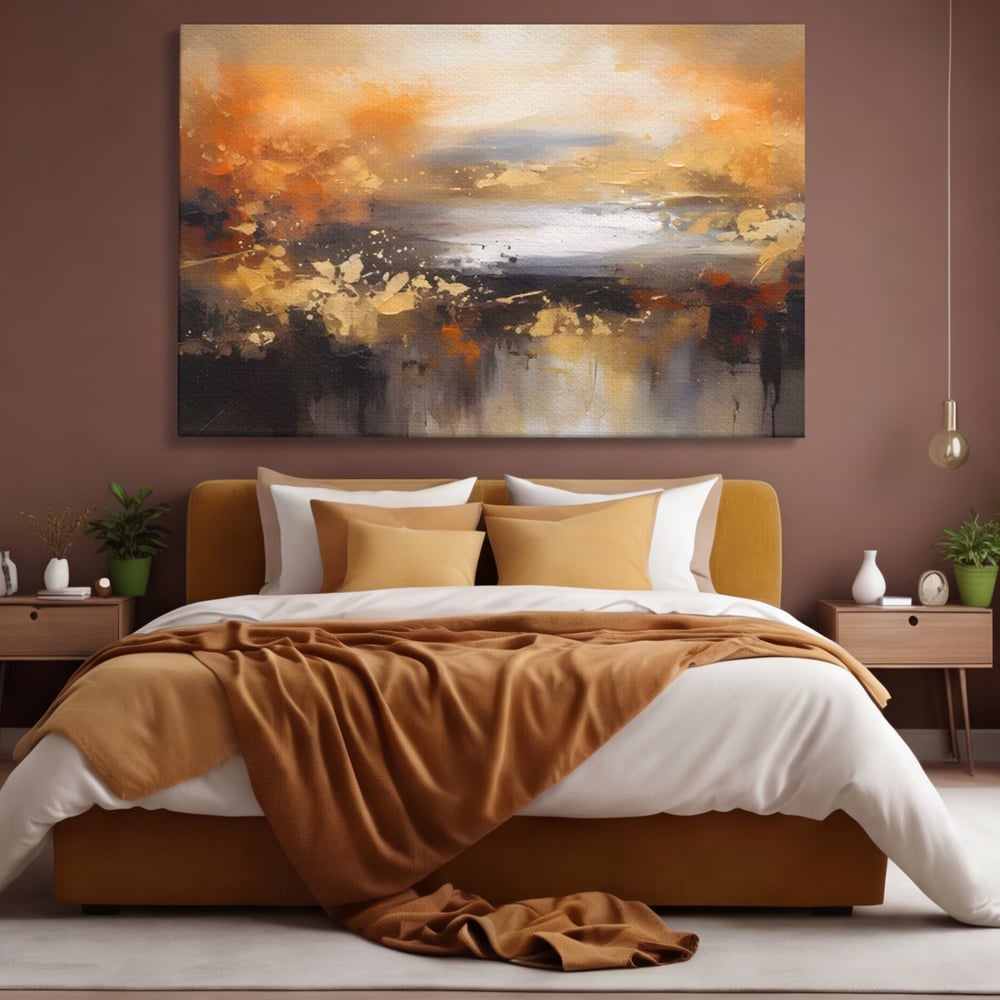 Leinwand Wandbilder Premium LuxCanva® A1607, Unendlichkeit, Abstrakte Landschaft, Dekorativ, Kosmos, Schlafzimmer, Lebendige Farben
