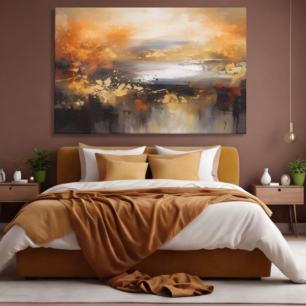 Leinwand Wandbilder Premium LuxCanva® A1607, Unendlichkeit, Abstrakte Landschaft, Dekorativ, Kosmos, Schlafzimmer, Lebendige Farben