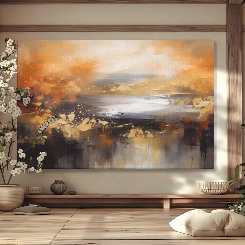 Leinwand Wandbilder Premium LuxCanva® A1607, Unendlichkeit, Abstrakte Landschaft, Dekorativ, Kosmos, Schlafzimmer, Lebendige Farben