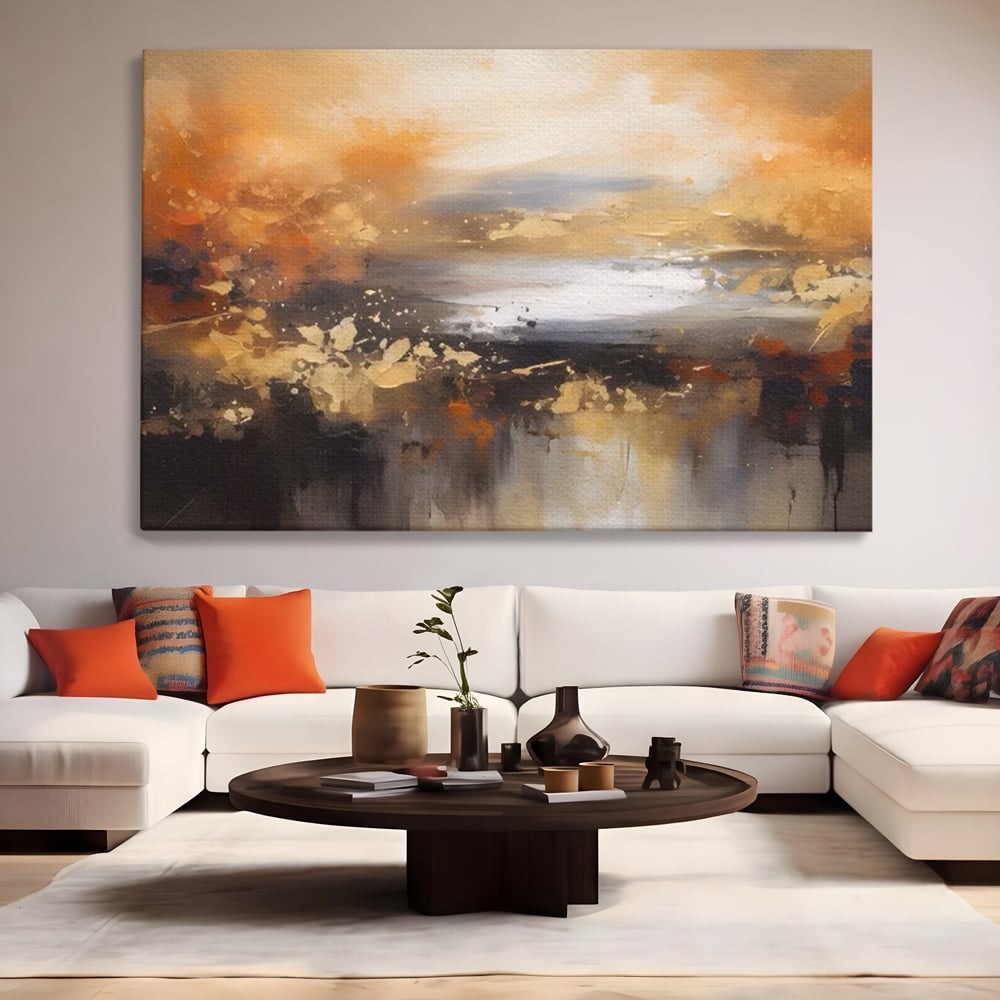 Leinwand Wandbilder Premium LuxCanva® A1607, Unendlichkeit, Abstrakte Landschaft, Dekorativ, Kosmos, Schlafzimmer, Lebendige Farben