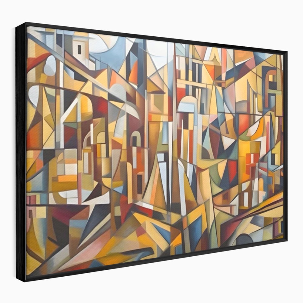 Tablou Canvas Premium LuxCanva® A1608, Oras Mozaic , Room, Abstract, Decorativ, Colorat, Dormitor, Culori Vibrante