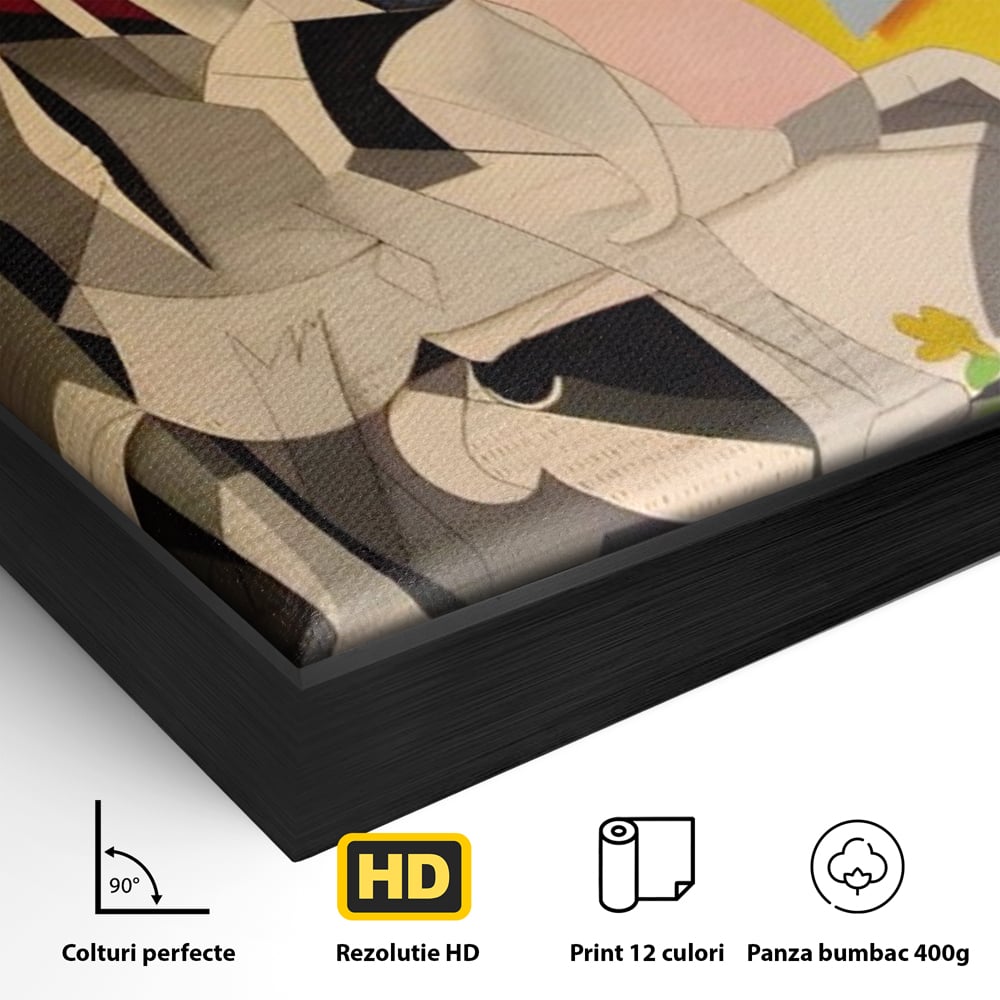 Tablou Canvas Premium LuxCanva® A1609, Guernica , Room, Pablo Picasso, Spatiu Simbolic, Patria Libertatii Basce, Abstract, Dormitor, Culori Vibrante