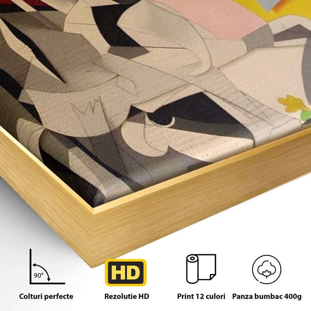 Tablou Canvas Premium LuxCanva® A1609, Guernica , Room, Pablo Picasso, Spatiu Simbolic, Patria Libertatii Basce, Abstract, Dormitor, Culori Vibrante