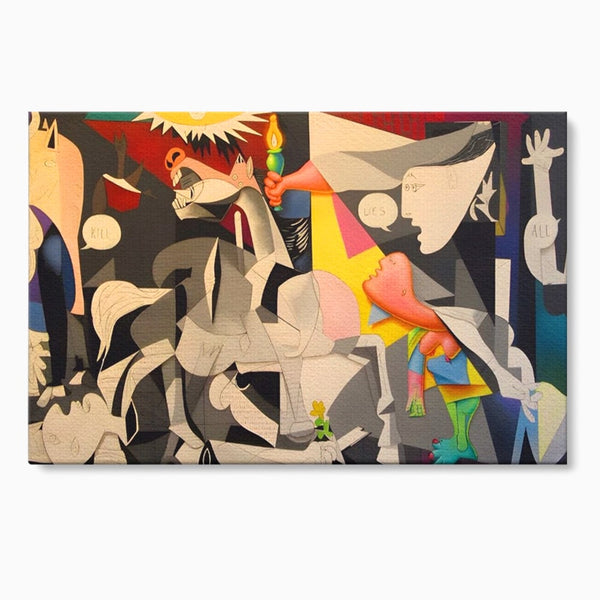 Tablou Canvas Premium LuxCanva® A1609, Guernica , Room, Pablo Picasso, Spatiu Simbolic, Patria Libertatii Basce, Abstract, Dormitor, Culori Vibrante