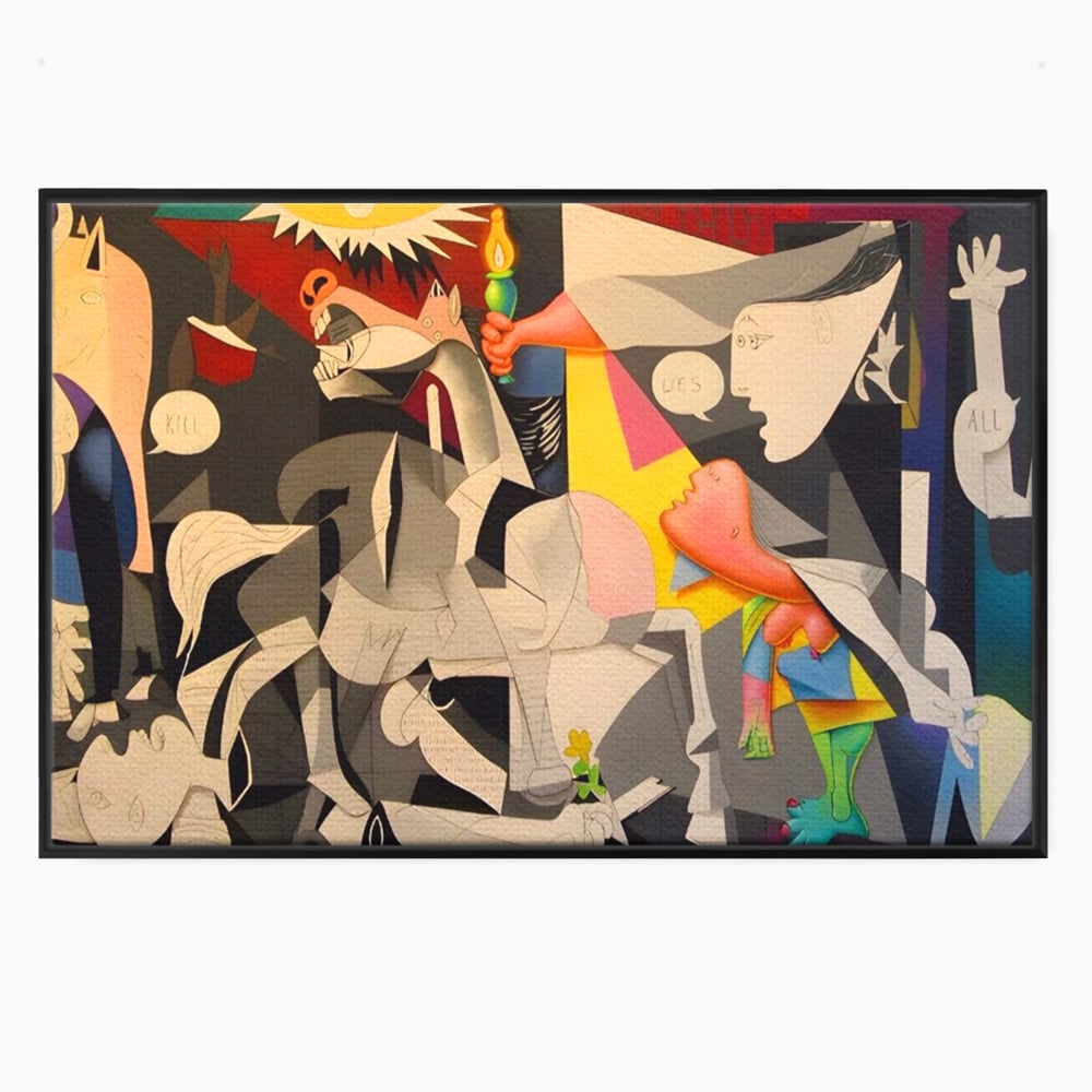 Tablou Canvas Premium LuxCanva® A1609, Guernica , Room, Pablo Picasso, Spatiu Simbolic, Patria Libertatii Basce, Abstract, Dormitor, Culori Vibrante