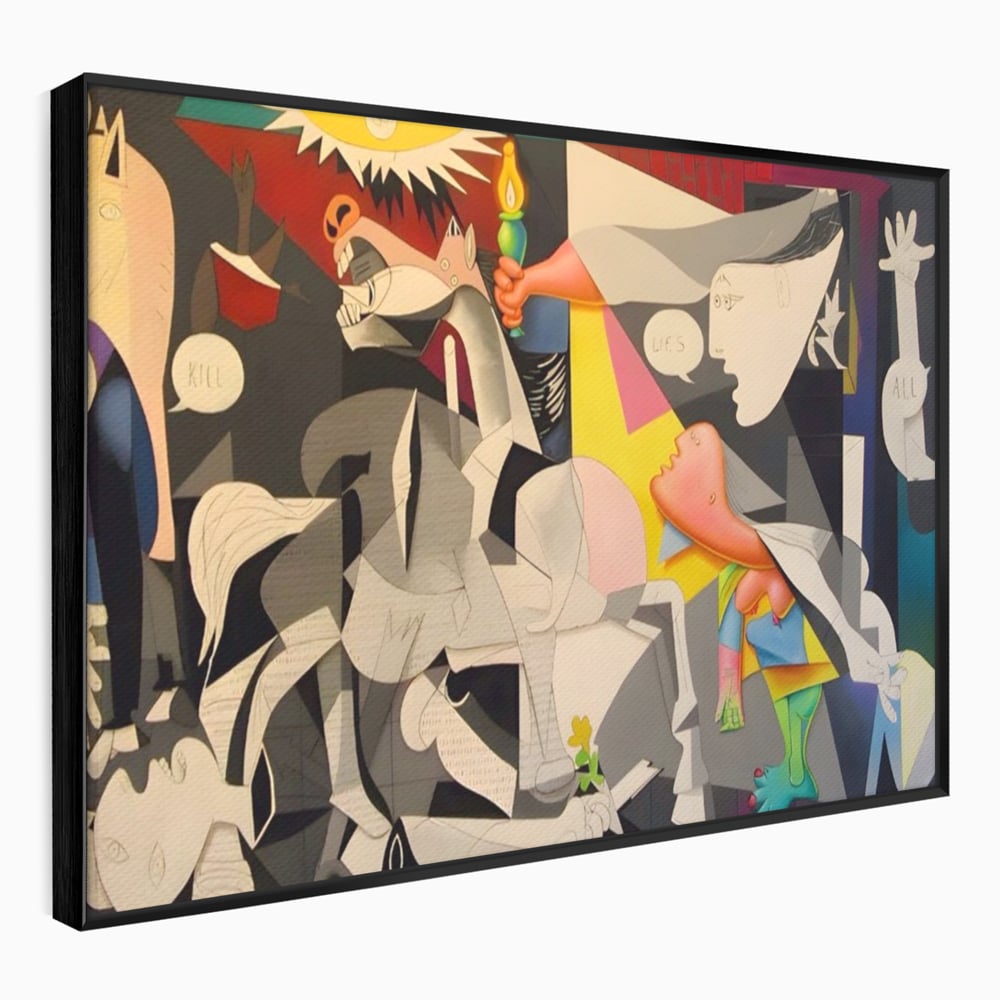 Tablou Canvas Premium LuxCanva® A1609, Guernica , Room, Pablo Picasso, Spatiu Simbolic, Patria Libertatii Basce, Abstract, Dormitor, Culori Vibrante