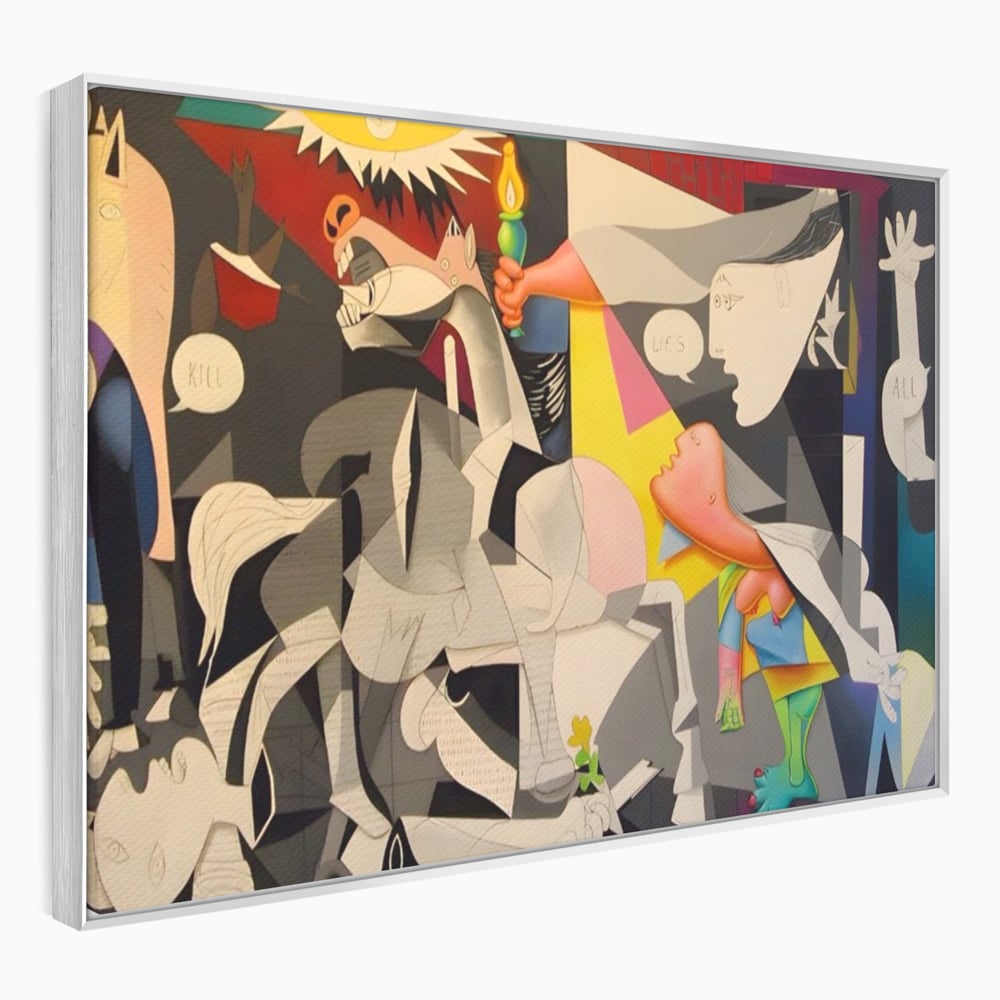 Tablou Canvas Premium LuxCanva® A1609, Guernica , Room, Pablo Picasso, Spatiu Simbolic, Patria Libertatii Basce, Abstract, Dormitor, Culori Vibrante