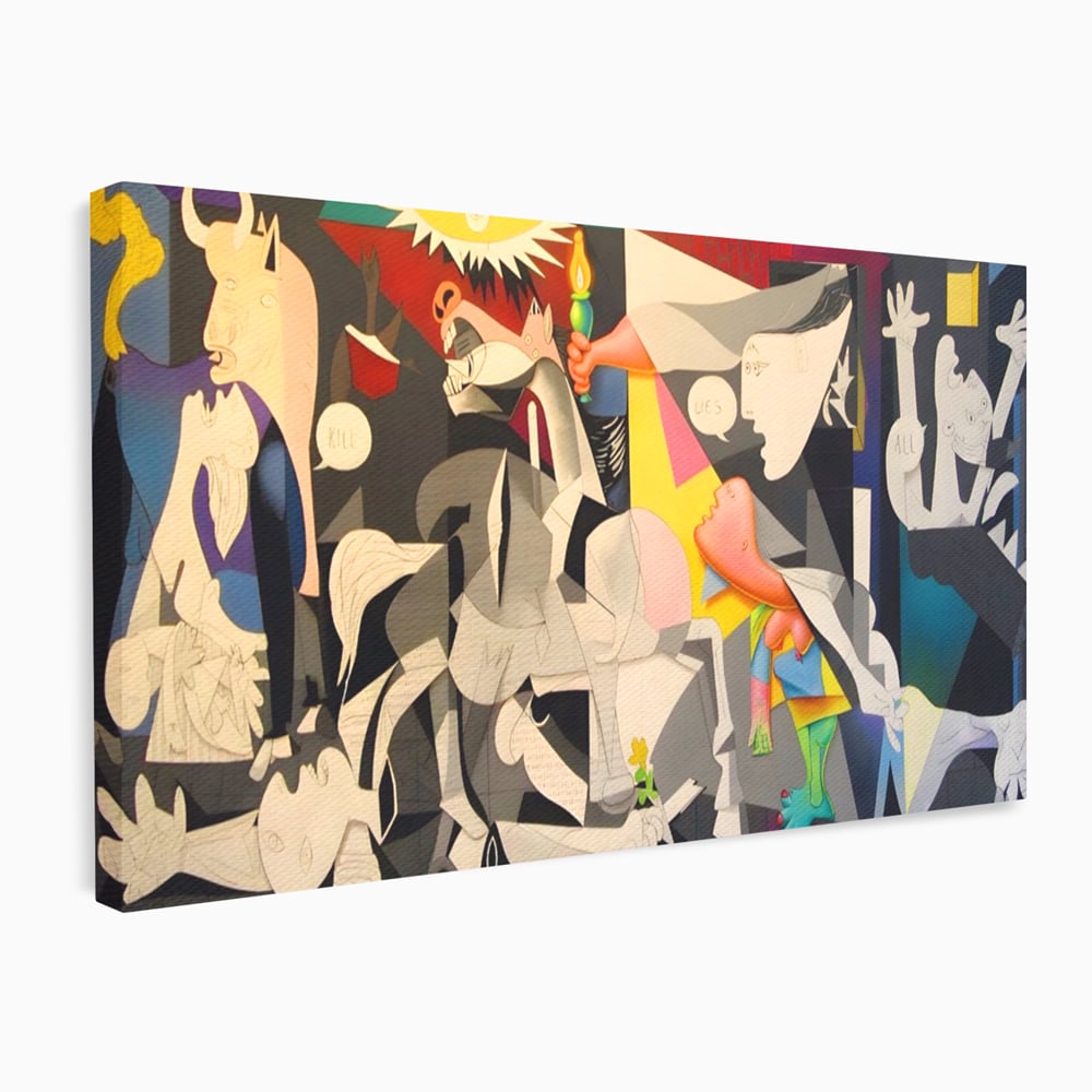 Tablou Canvas Premium LuxCanva® A1609, Guernica , Room, Pablo Picasso, Spatiu Simbolic, Patria Libertatii Basce, Abstract, Dormitor, Culori Vibrante