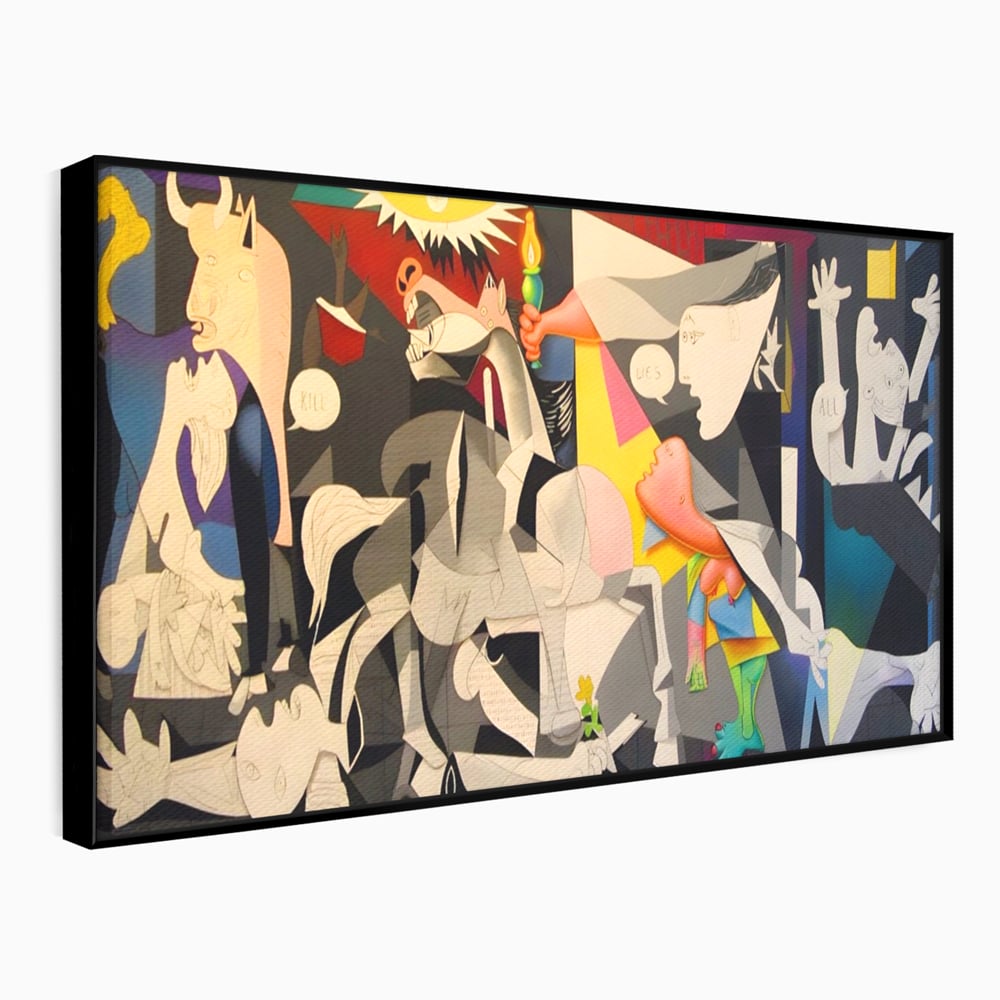 Tablou Canvas Premium LuxCanva® A1609, Guernica , Room, Pablo Picasso, Spatiu Simbolic, Patria Libertatii Basce, Abstract, Dormitor, Culori Vibrante