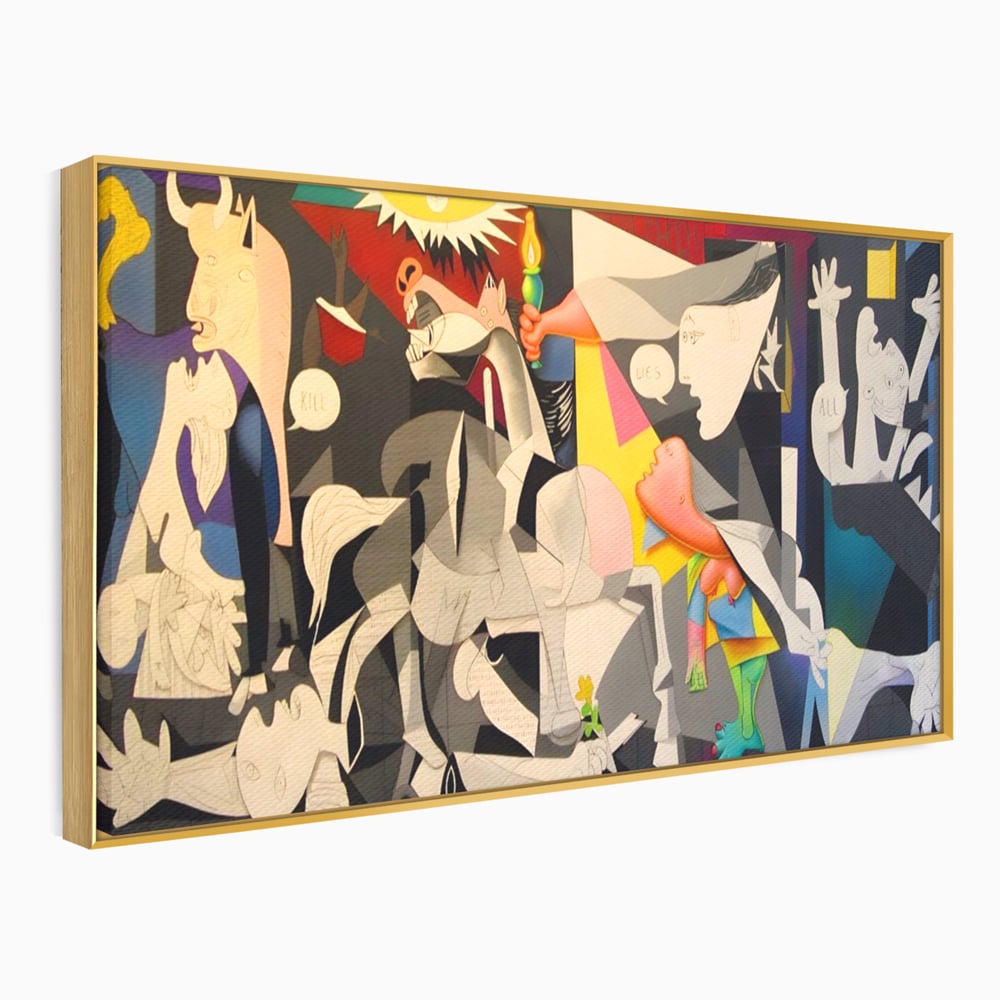 Tablou Canvas Premium LuxCanva® A1609, Guernica , Room, Pablo Picasso, Spatiu Simbolic, Patria Libertatii Basce, Abstract, Dormitor, Culori Vibrante