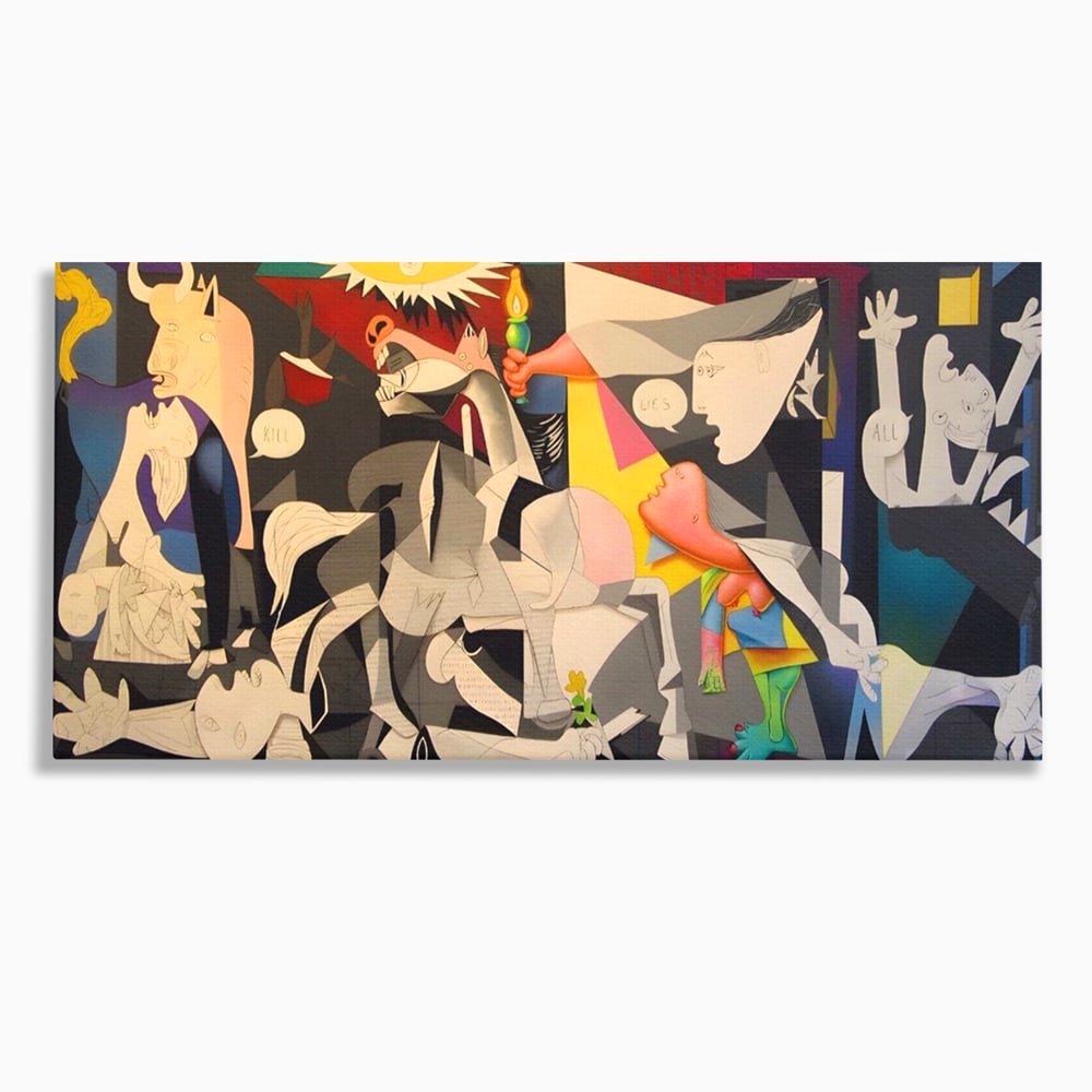 Tablou Canvas Premium LuxCanva® A1609, Guernica , Room, Pablo Picasso, Spatiu Simbolic, Patria Libertatii Basce, Abstract, Dormitor, Culori Vibrante