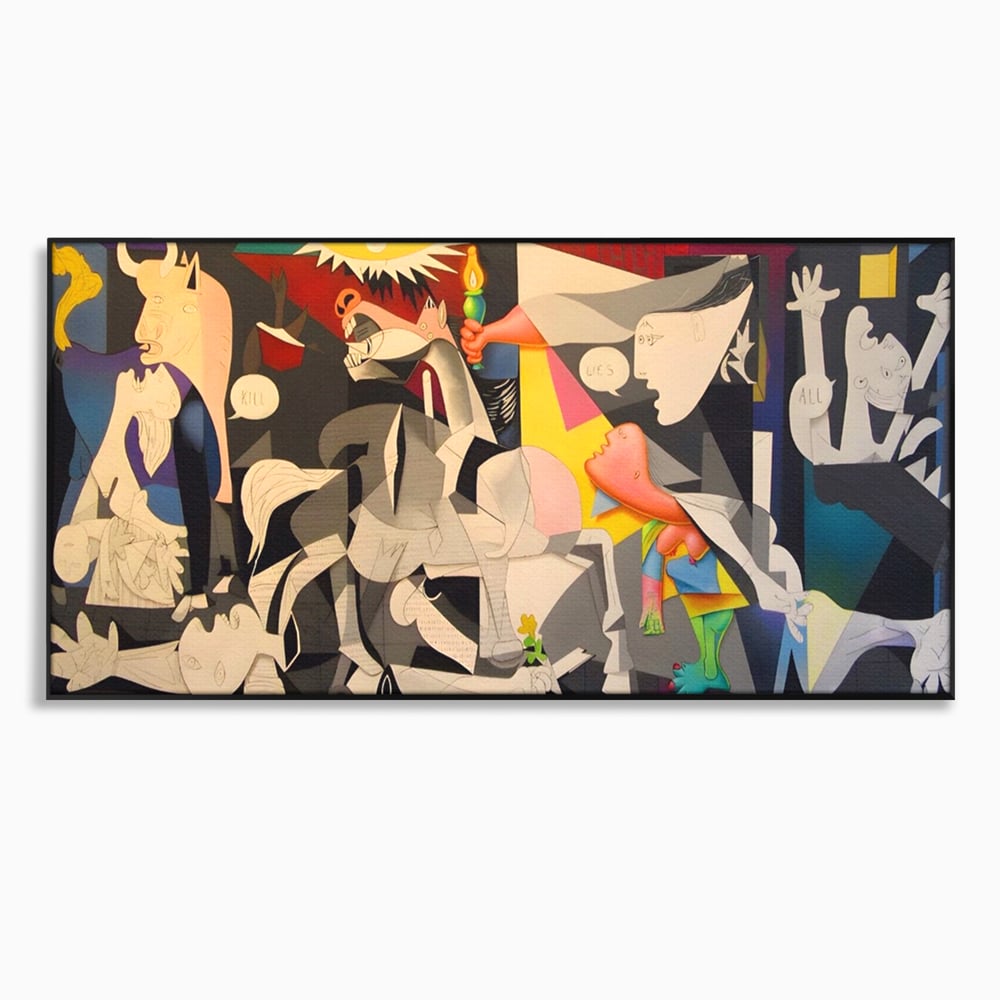 Tablou Canvas Premium LuxCanva® A1609, Guernica , Room, Pablo Picasso, Spatiu Simbolic, Patria Libertatii Basce, Abstract, Dormitor, Culori Vibrante