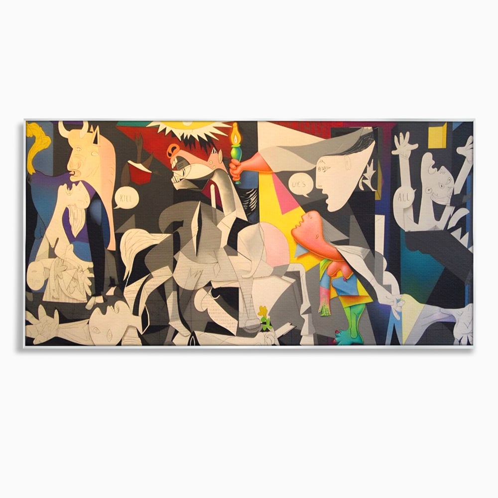 Tablou Canvas Premium LuxCanva® A1609, Guernica , Room, Pablo Picasso, Spatiu Simbolic, Patria Libertatii Basce, Abstract, Dormitor, Culori Vibrante