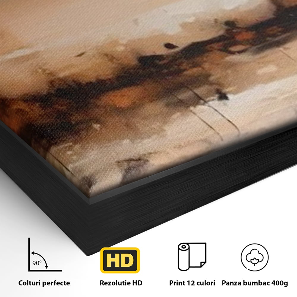 Tablou Canvas Premium LuxCanva® A1610, Lumina Si Intuneric , Room, Decorativ, Peisaj Abstract, Dormitor, Culori Vibrante