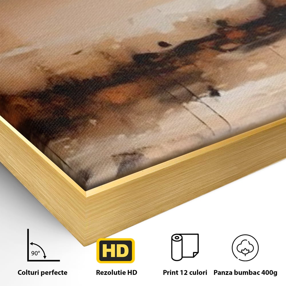 Tablou Canvas Premium LuxCanva® A1610, Lumina Si Intuneric , Room, Decorativ, Peisaj Abstract, Dormitor, Culori Vibrante