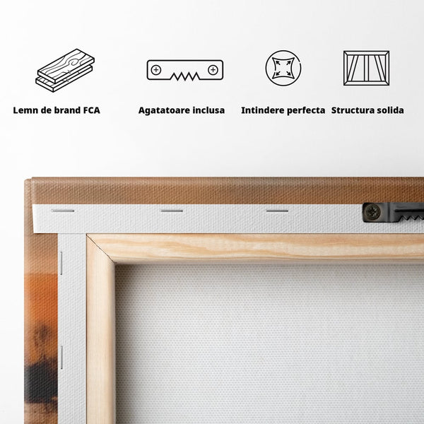 Tablou Canvas Premium LuxCanva® A1610, Lumina Si Intuneric , Room, Decorativ, Peisaj Abstract, Dormitor, Culori Vibrante