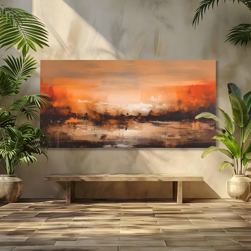 Tablou Canvas Premium LuxCanva® A1610, Lumina Si Intuneric , Room, Decorativ, Peisaj Abstract, Dormitor, Culori Vibrante