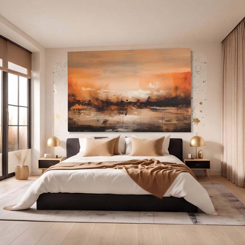 Tablou Canvas Premium LuxCanva® A1610, Lumina Si Intuneric , Room, Decorativ, Peisaj Abstract, Dormitor, Culori Vibrante