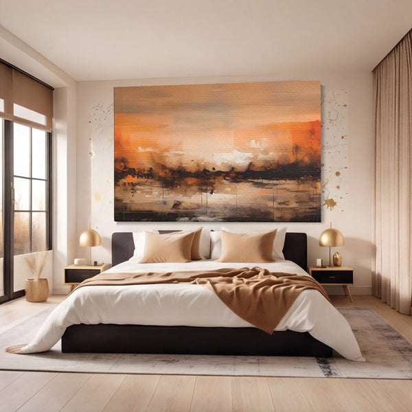 Tablou Canvas Premium LuxCanva® A1610, Lumina Si Intuneric , Room, Decorativ, Peisaj Abstract, Dormitor, Culori Vibrante