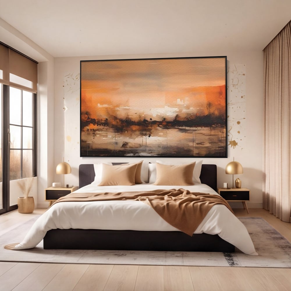 Tablou Canvas Premium LuxCanva® A1610, Lumina Si Intuneric , Room, Decorativ, Peisaj Abstract, Dormitor, Culori Vibrante