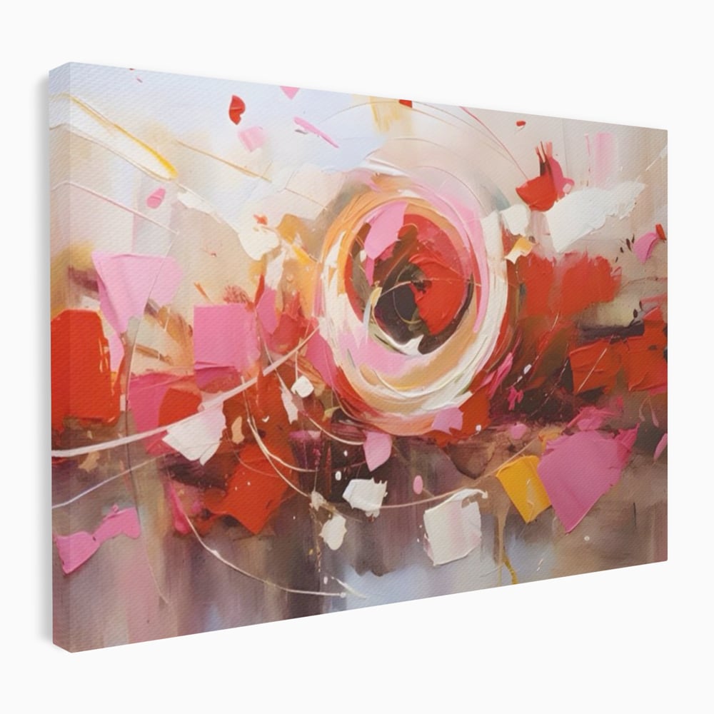 Tablou Canvas Premium LuxCanva® A1611, Abstract Floral , Room, Decorativ, Floare, Amestec Colorat, Dormitor, Culori Vibrante