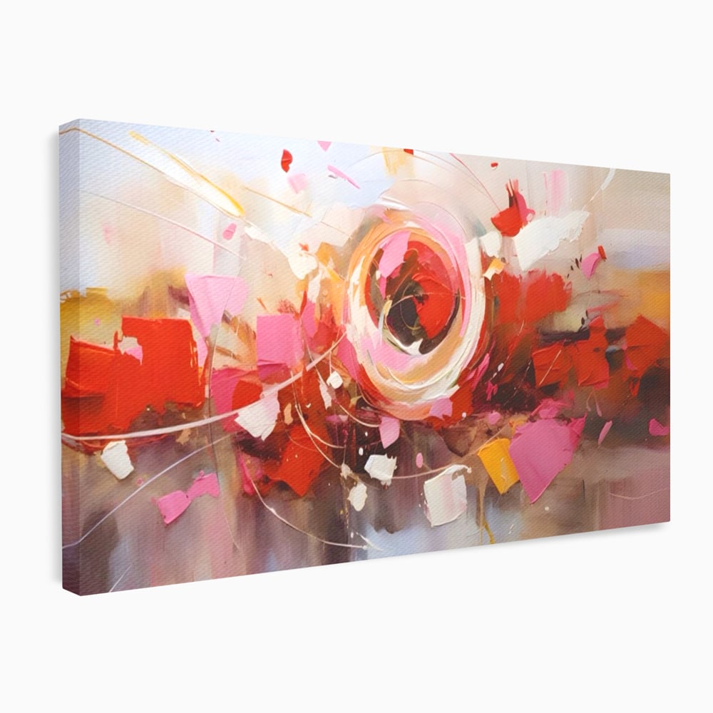 Tablou Canvas Premium LuxCanva® A1611, Abstract Floral , Room, Decorativ, Floare, Amestec Colorat, Dormitor, Culori Vibrante