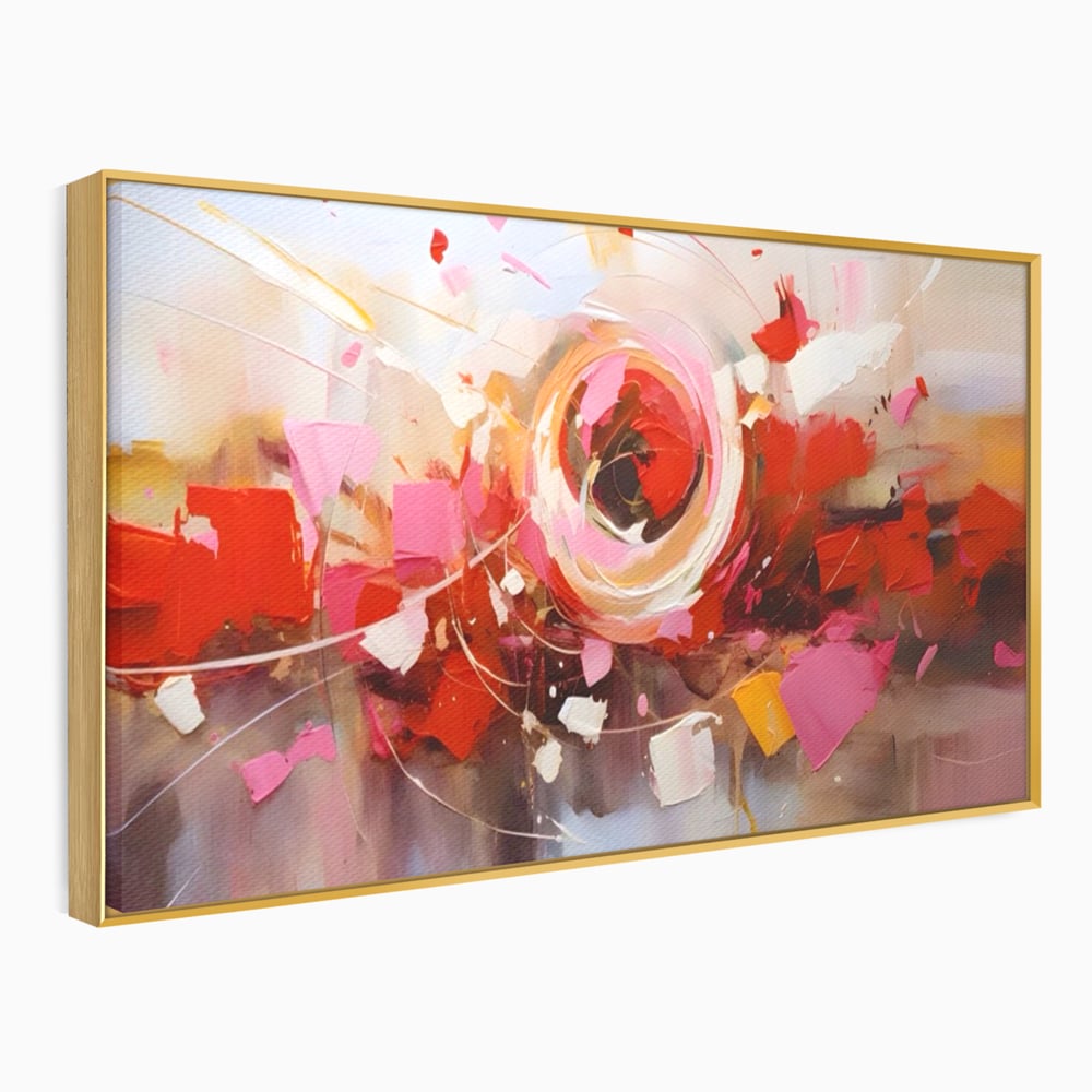 Tablou Canvas Premium LuxCanva® A1611, Abstract Floral , Room, Decorativ, Floare, Amestec Colorat, Dormitor, Culori Vibrante