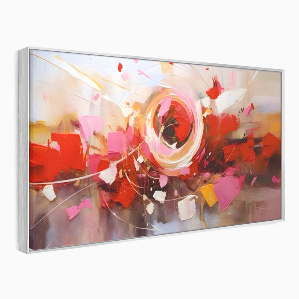 Tablou Canvas Premium LuxCanva® A1611, Abstract Floral , Room, Decorativ, Floare, Amestec Colorat, Dormitor, Culori Vibrante