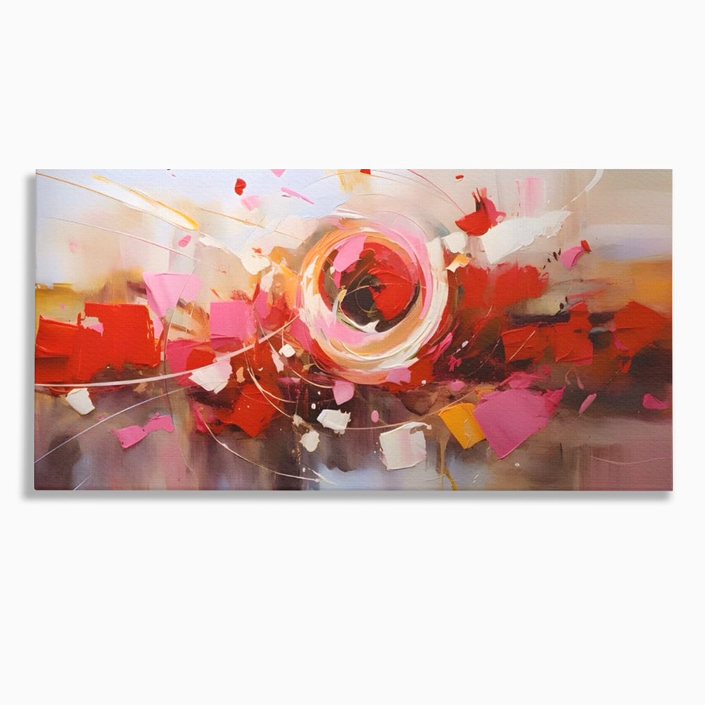Tablou Canvas Premium LuxCanva® A1611, Abstract Floral , Room, Decorativ, Floare, Amestec Colorat, Dormitor, Culori Vibrante