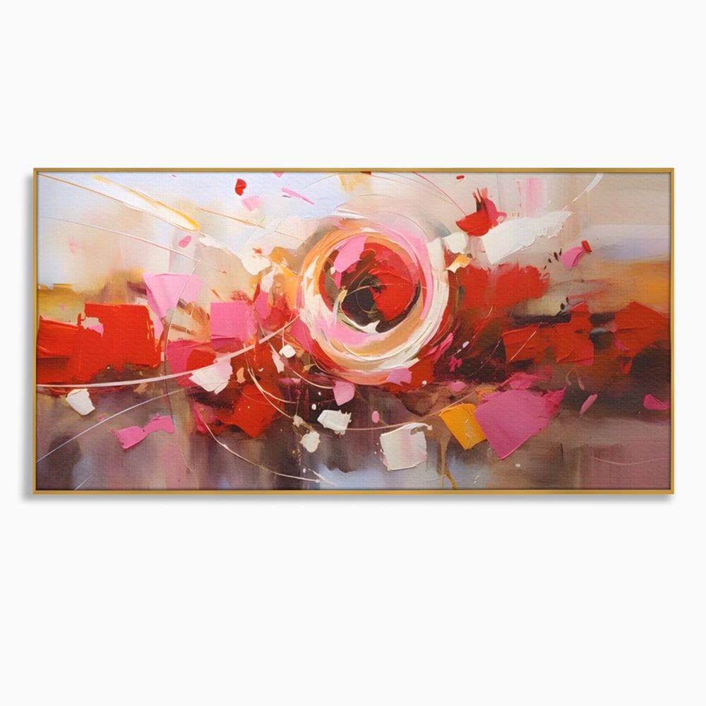 Tablou Canvas Premium LuxCanva® A1611, Abstract Floral , Room, Decorativ, Floare, Amestec Colorat, Dormitor, Culori Vibrante