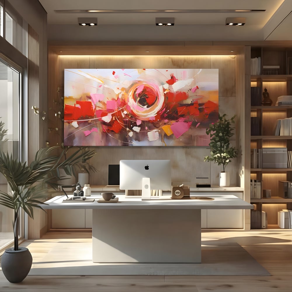 Tablou Canvas Premium LuxCanva® A1611, Abstract Floral , Room, Decorativ, Floare, Amestec Colorat, Dormitor, Culori Vibrante