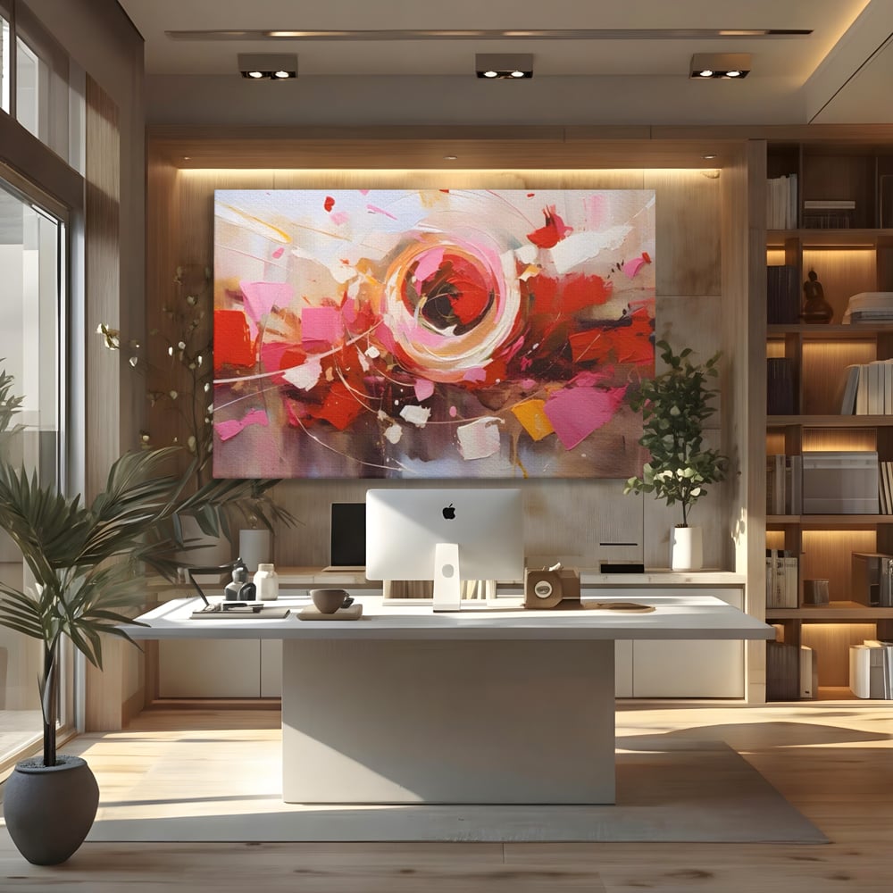 Tablou Canvas Premium LuxCanva® A1611, Abstract Floral , Room, Decorativ, Floare, Amestec Colorat, Dormitor, Culori Vibrante