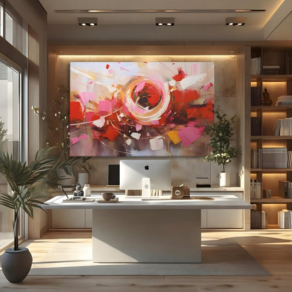 Tablou Canvas Premium LuxCanva® A1611, Abstract Floral , Room, Decorativ, Floare, Amestec Colorat, Dormitor, Culori Vibrante