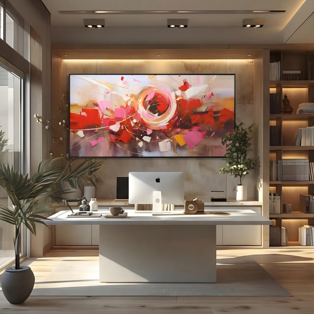 Tablou Canvas Premium LuxCanva® A1611, Abstract Floral , Room, Decorativ, Floare, Amestec Colorat, Dormitor, Culori Vibrante