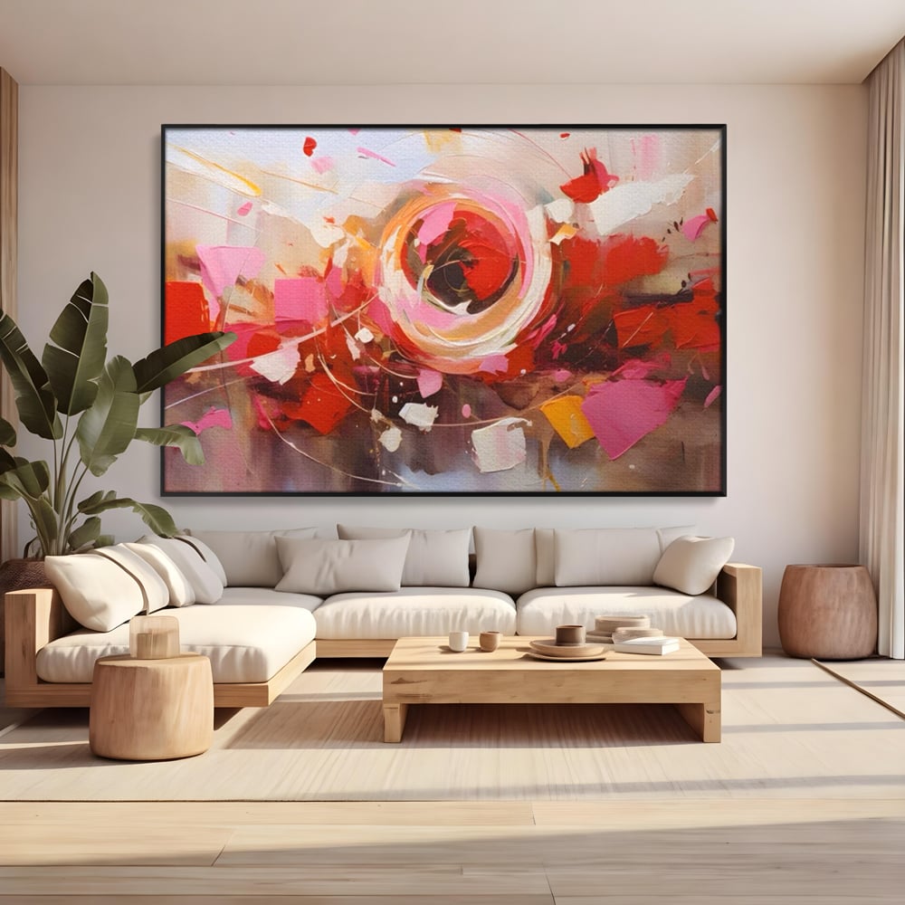 Tablou Canvas Premium LuxCanva® A1611, Abstract Floral , Room, Decorativ, Floare, Amestec Colorat, Dormitor, Culori Vibrante
