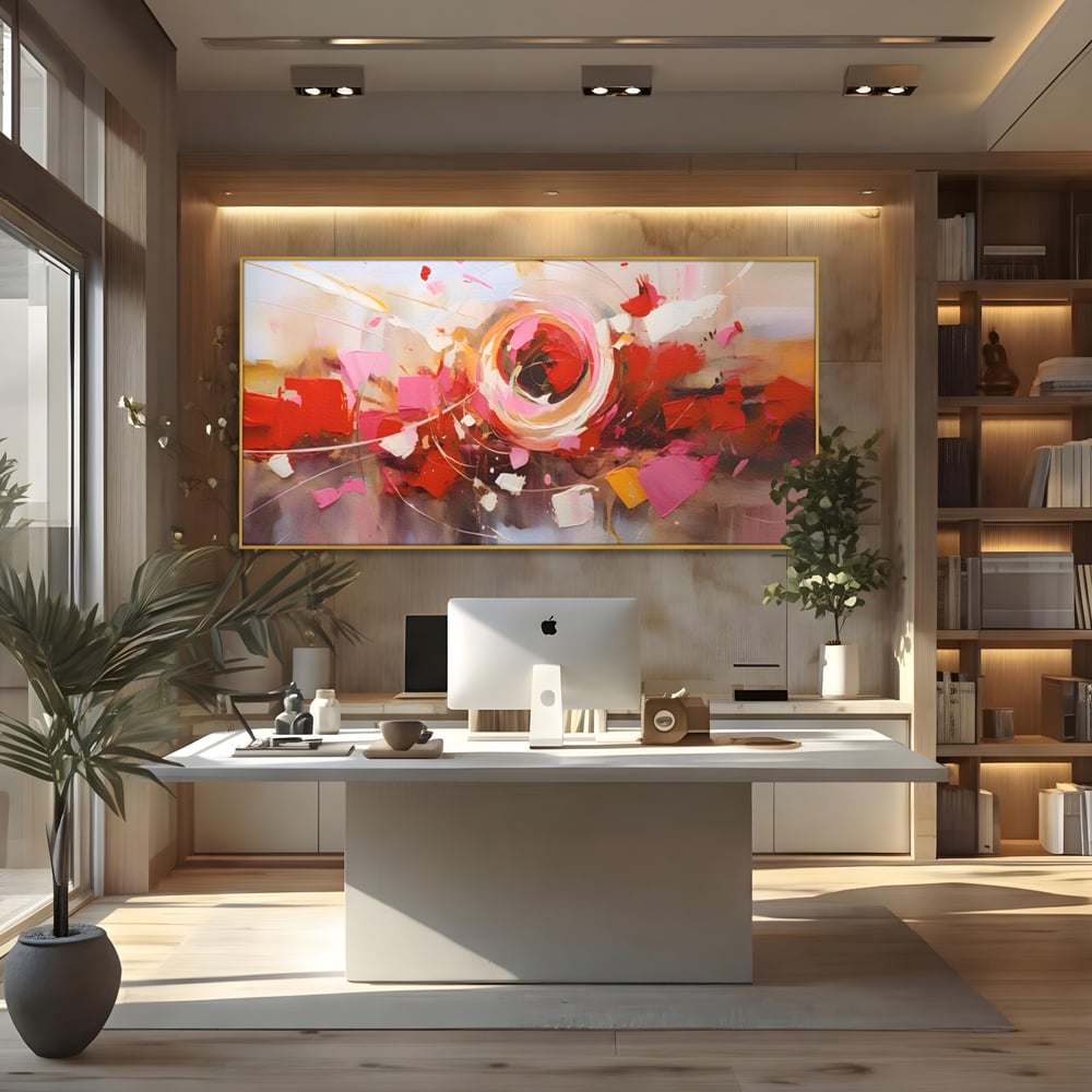 Tablou Canvas Premium LuxCanva® A1611, Abstract Floral , Room, Decorativ, Floare, Amestec Colorat, Dormitor, Culori Vibrante
