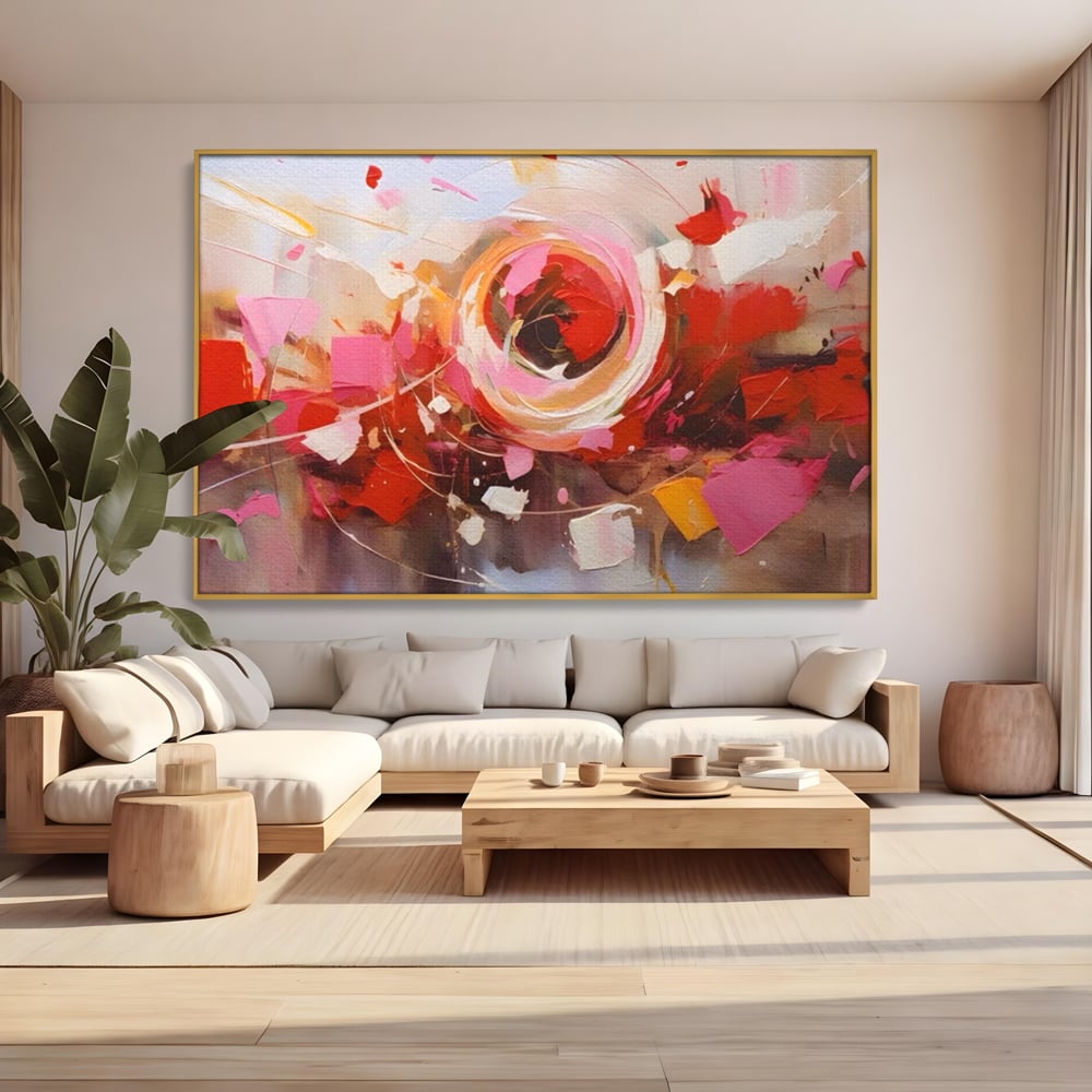 Tablou Canvas Premium LuxCanva® A1611, Abstract Floral , Room, Decorativ, Floare, Amestec Colorat, Dormitor, Culori Vibrante