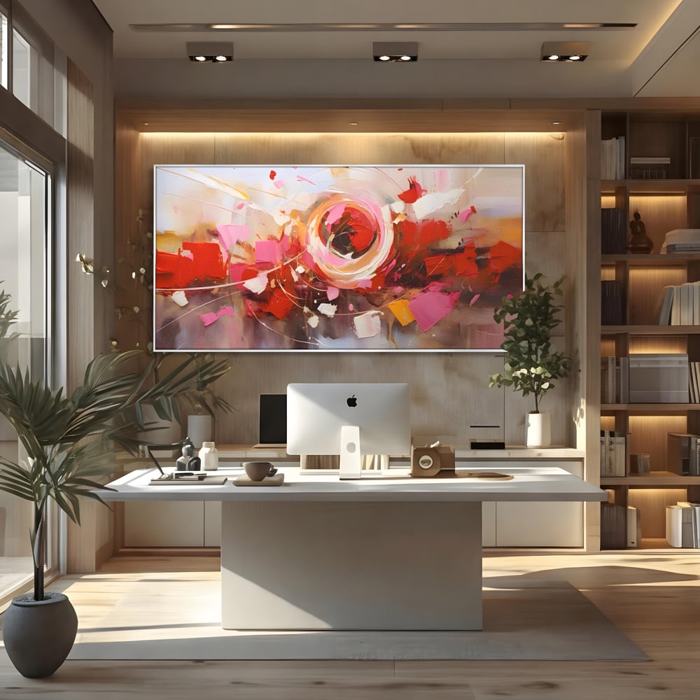 Tablou Canvas Premium LuxCanva® A1611, Abstract Floral , Room, Decorativ, Floare, Amestec Colorat, Dormitor, Culori Vibrante