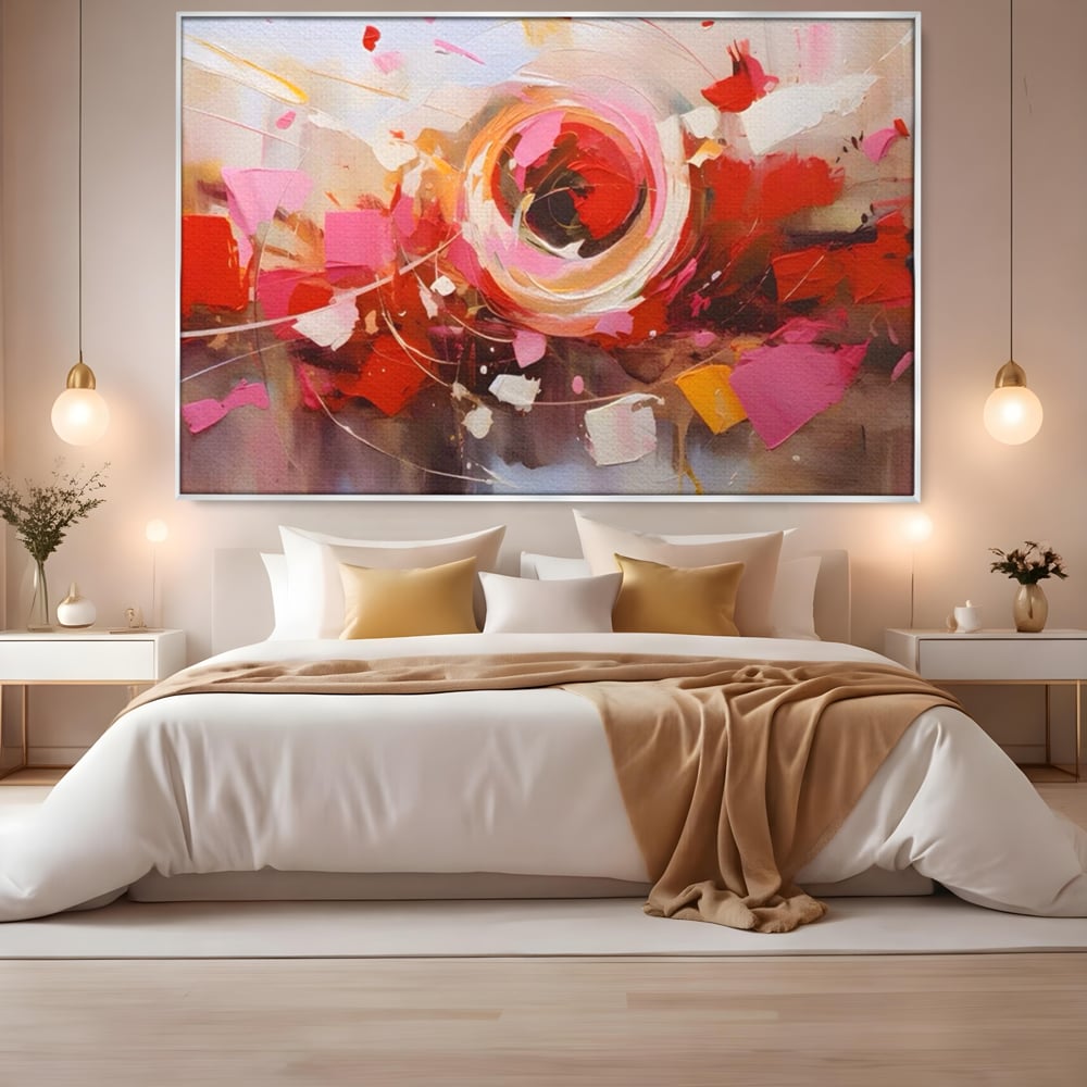 Tablou Canvas Premium LuxCanva® A1611, Abstract Floral , Room, Decorativ, Floare, Amestec Colorat, Dormitor, Culori Vibrante