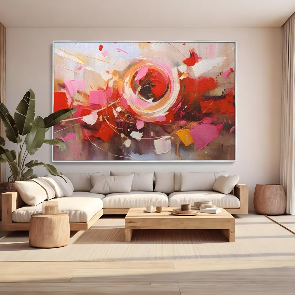 Tablou Canvas Premium LuxCanva® A1611, Abstract Floral , Room, Decorativ, Floare, Amestec Colorat, Dormitor, Culori Vibrante