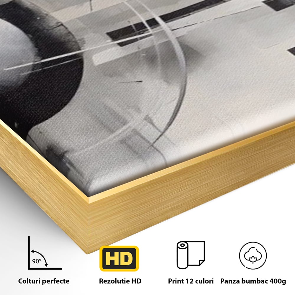 Tablou Canvas Premium LuxCanva® A1612, Non-Culori , Room, Abstract, Sfera, Univers, Decorativ, Dormitor, Culori Vibrante