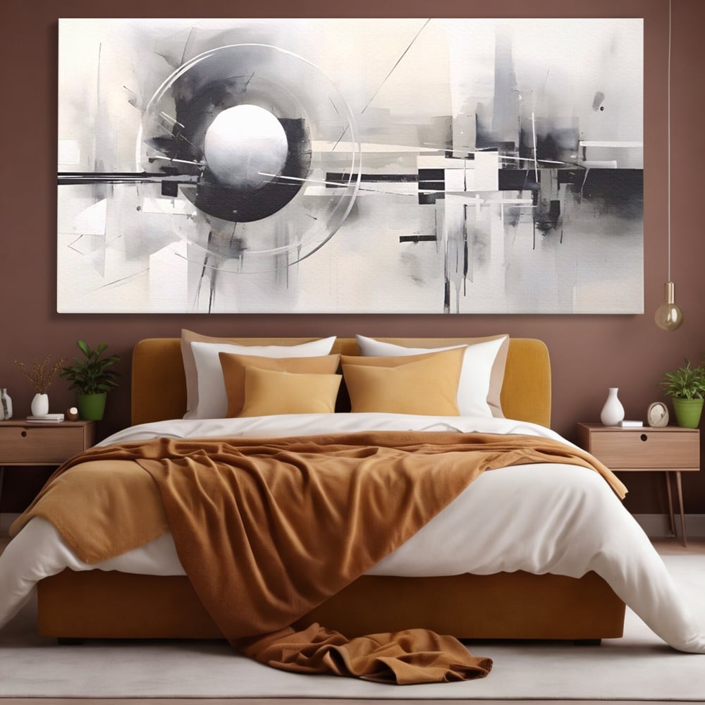 Tablou Canvas Premium LuxCanva® A1612, Non-Culori , Room, Abstract, Sfera, Univers, Decorativ, Dormitor, Culori Vibrante