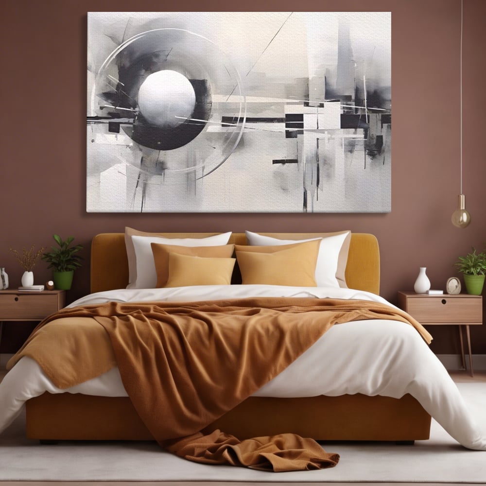 Tablou Canvas Premium LuxCanva® A1612, Non-Culori , Room, Abstract, Sfera, Univers, Decorativ, Dormitor, Culori Vibrante