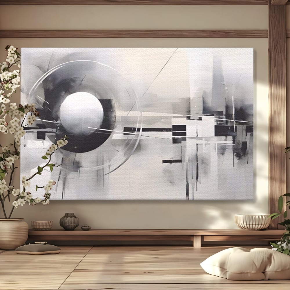 Tablou Canvas Premium LuxCanva® A1612, Non-Culori , Room, Abstract, Sfera, Univers, Decorativ, Dormitor, Culori Vibrante