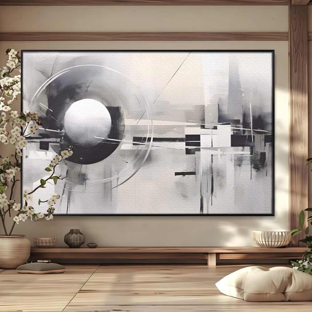 Tablou Canvas Premium LuxCanva® A1612, Non-Culori , Room, Abstract, Sfera, Univers, Decorativ, Dormitor, Culori Vibrante