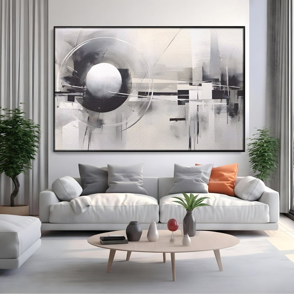 Tablou Canvas Premium LuxCanva® A1612, Non-Culori , Room, Abstract, Sfera, Univers, Decorativ, Dormitor, Culori Vibrante