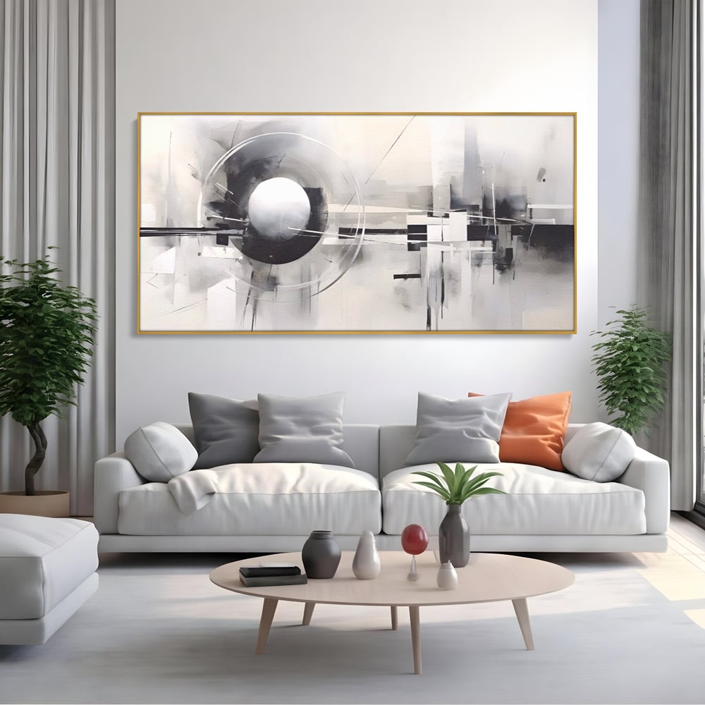 Tablou Canvas Premium LuxCanva® A1612, Non-Culori , Room, Abstract, Sfera, Univers, Decorativ, Dormitor, Culori Vibrante