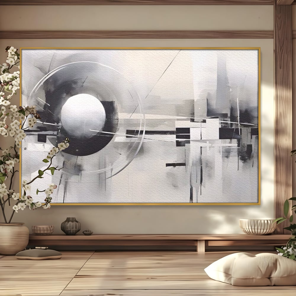 Tablou Canvas Premium LuxCanva® A1612, Non-Culori , Room, Abstract, Sfera, Univers, Decorativ, Dormitor, Culori Vibrante