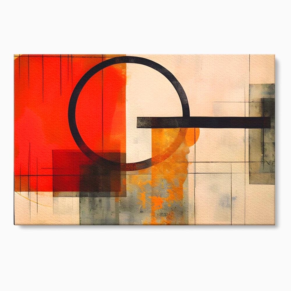 Tablou Canvas Premium LuxCanva® A1614, Abstractie In Desen , Living, Cerc, Sfera, Decorativ, Dormitor, Culori Vibrante
